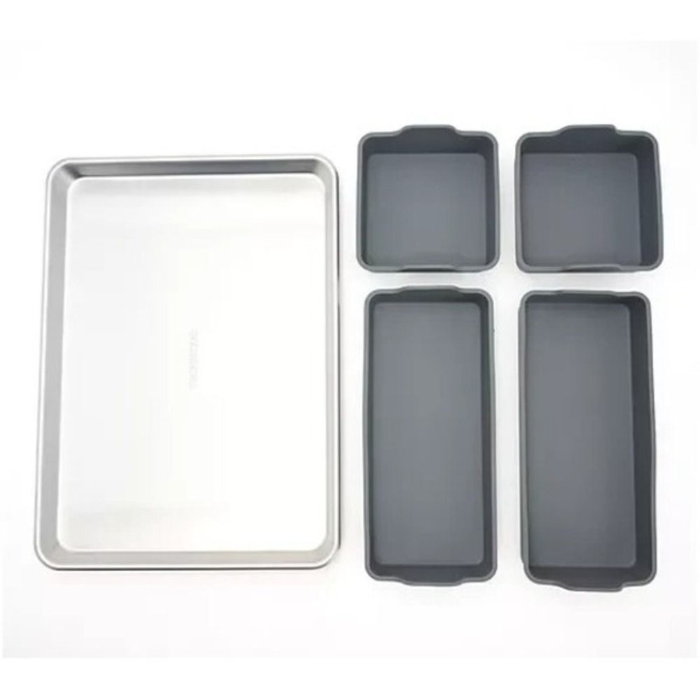 Technique 17"x12" Aluminum Sheet Pan with 4‎ Silicone Insert Midnight Blue